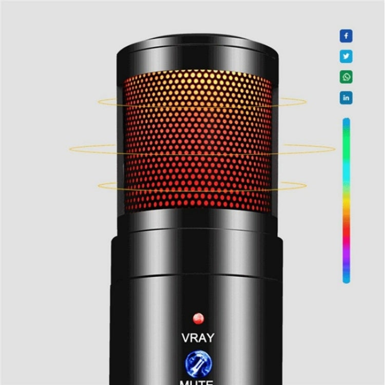 MU900 Max RGB Light E-Sports Gaming Condenser Microphone With Desktop Bracket - Microphone by PMC Jewellery | Online Shopping South Africa | PMC Jewellery | Buy Now Pay Later Mobicred