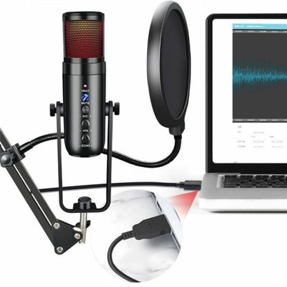 MU900 Max RGB Light E-Sports Gaming Condenser Microphone With Desktop Bracket - Microphone by PMC Jewellery | Online Shopping South Africa | PMC Jewellery | Buy Now Pay Later Mobicred