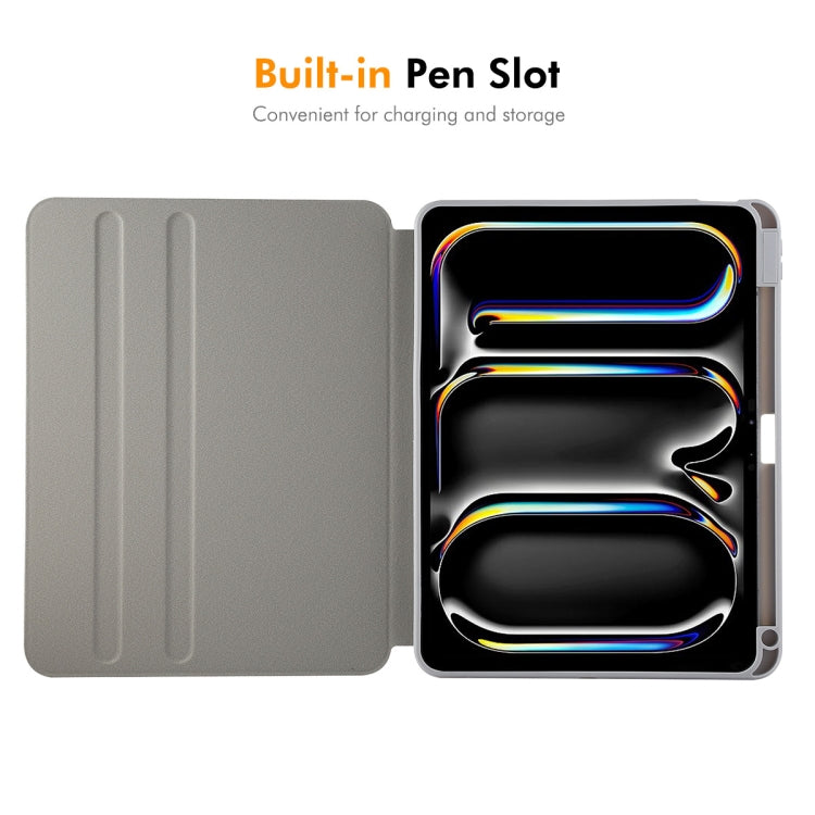 For iPad Pro 13 2024 ENKAY 360 Rotation TPU Leather Smart Tablet Case with Pen Slot(Grey) - free shipping - PMc TechLife - Order now!