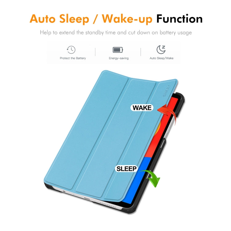 For Redmi Pad SE 4G 8.7 ENKAY Tri-fold Custer Texture Leather Smart Tablet Case(Red) - free shipping - PMc TechLife - Order now!