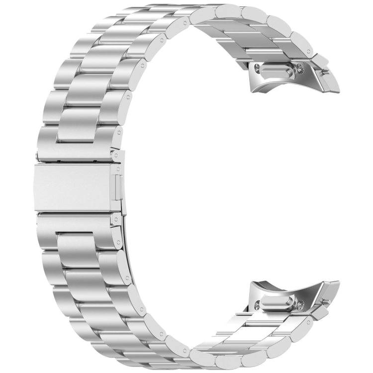 For Samsung Galaxy Watch4 Classic 42 / 46mm Three Beads Button Quick Release Metal Watch Band(Silver) - free shipping - PMC TechLife - Order now!