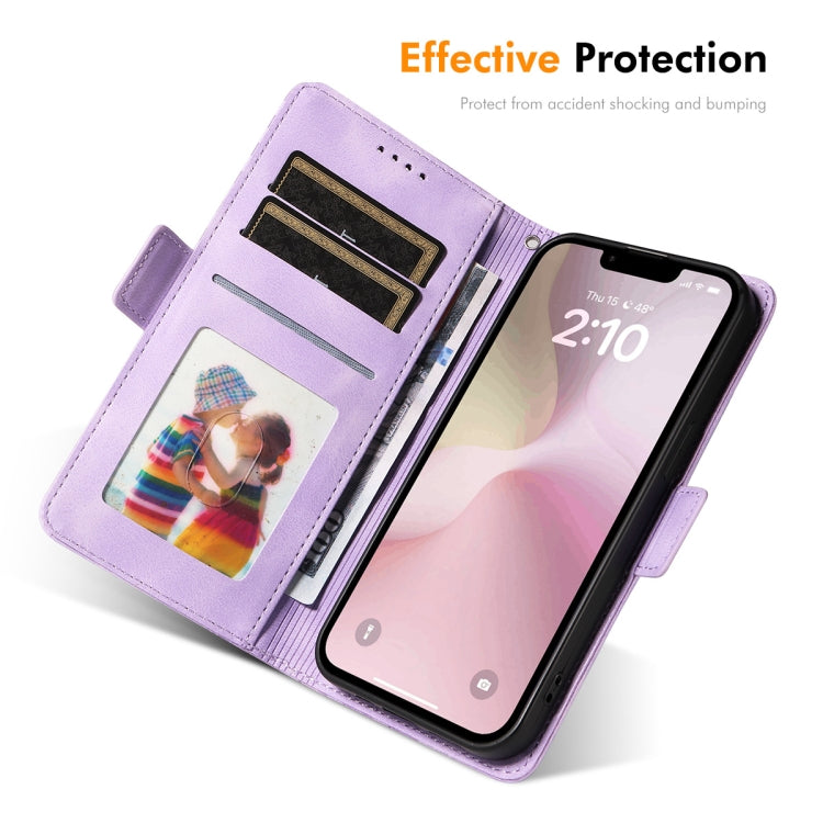 For iPhone 16e ENKAY Embossed Rhombus Starry Leather Phone Case with Screen Film(Black) - iPhone 16e Cases by ENKAY | Online Shopping South Africa | PMC TechLife | Buy Now Pay Later Mobicred