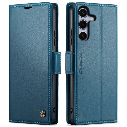 For Samsung Galaxy S25+ 5G CaseMe 023 Butterfly Buckle Litchi Texture RFID Anti-theft Leather Phone Case(Blue) - Galaxy S25+ 5G Cases by CaseMe | Online Shopping South Africa | PMC Jewellery | Buy Now Pay Later Mobicred