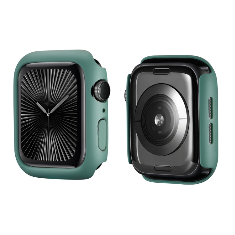 For Apple Watch Series 10 42mm ENKAY Hat-Prince 2 in 1 Solid Color PC Watch Case with Full Coverage PMMA Soft Film(Green) - free shipping - PMc TechLife - Order now!