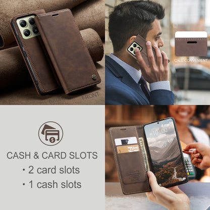 For Xiaomi 14T CaseMe 013 Multifunctional Horizontal Flip Leather Phone Case(Coffee) - 14T Cases by CaseMe | Online Shopping South Africa | PMC Jewellery | Buy Now Pay Later Mobicred