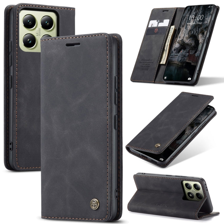 For Xiaomi 14T CaseMe 013 Multifunctional Horizontal Flip Leather Phone Case(Black) - 14T Cases by CaseMe | Online Shopping South Africa | PMC Jewellery | Buy Now Pay Later Mobicred