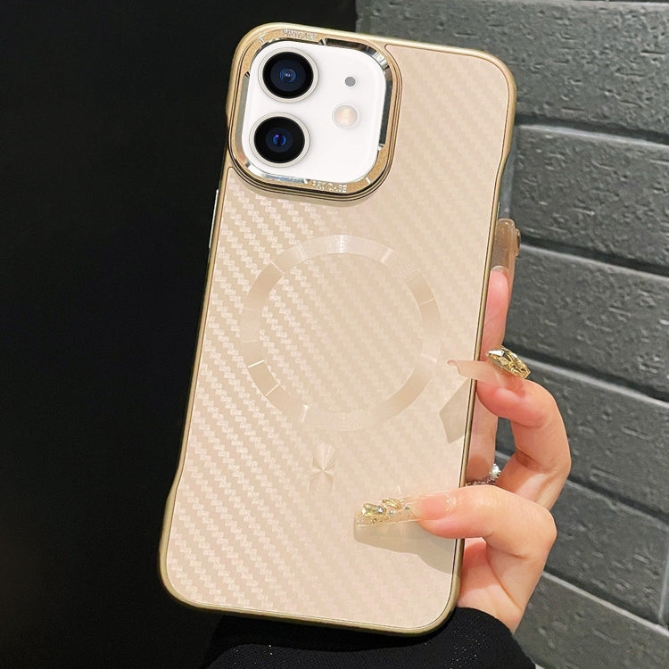 For iPhone 11 AG Carbon Fiber Frameless MagSafe Phone Case(Pink) - iPhone 11 Cases by PMc TechLife | Online Shopping South Africa | PMc TechLife | Buy Now Pay Later Mobicred