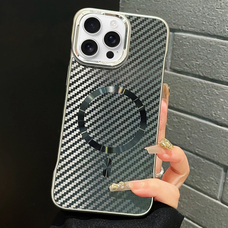For iPhone 12 Pro AG Carbon Fiber Frameless MagSafe Phone Case(Black) - iPhone 12 / 12 Pro Cases by PMc TechLife | Online Shopping South Africa | PMc TechLife | Buy Now Pay Later Mobicred