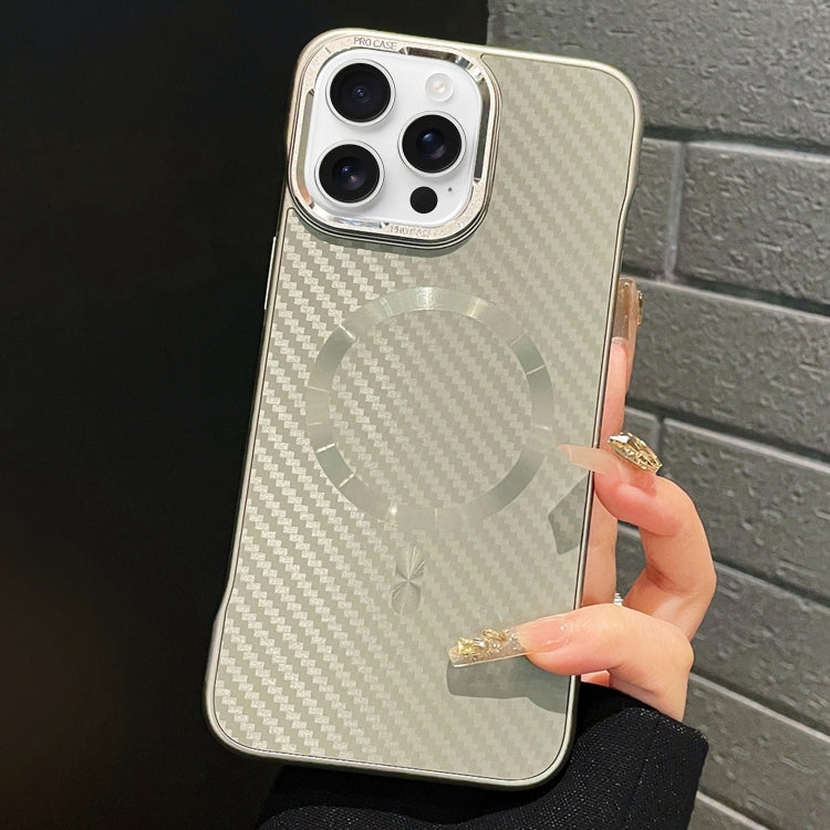 For iPhone 15 Pro AG Carbon Fiber Frameless MagSafe Phone Case(Grey) - iPhone 15 Pro Cases by PMc TechLife | Online Shopping South Africa | PMc TechLife | Buy Now Pay Later Mobicred