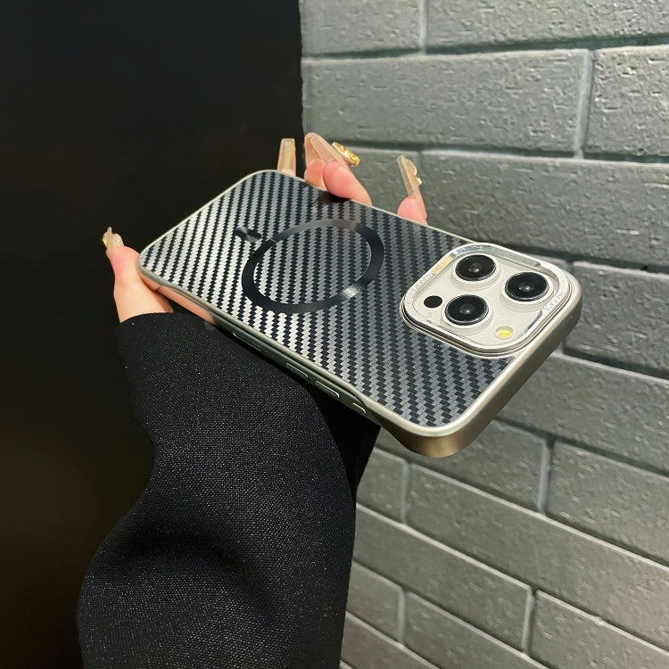 For iPhone 13 AG Carbon Fiber Frameless MagSafe Phone Case(Grey) - free shipping - PMc TechLife - Order now!