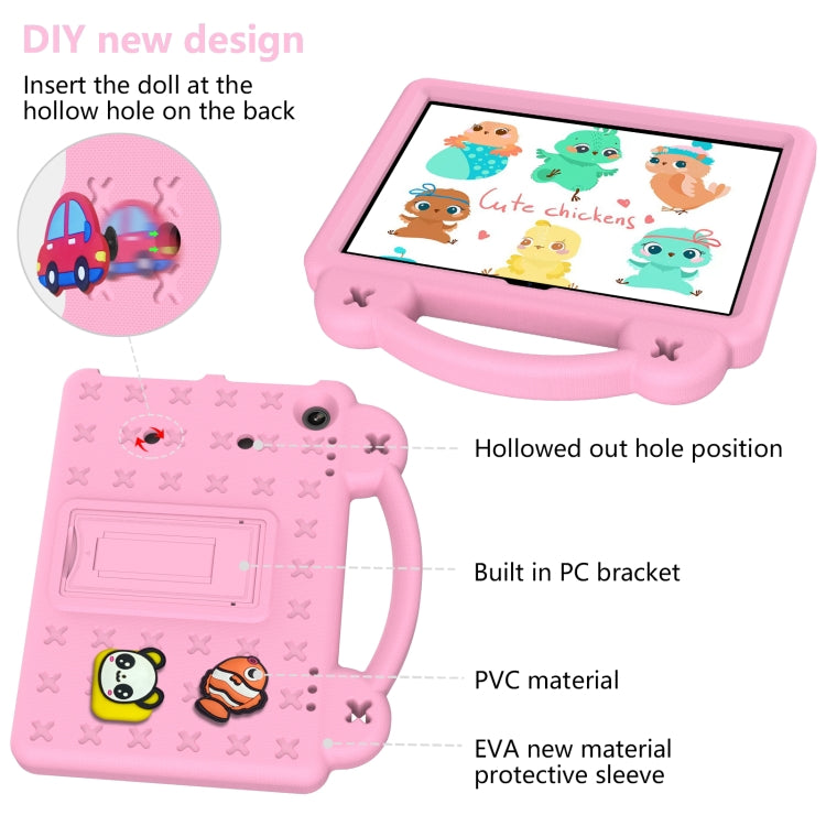 For Amazon Fire HD8 2024 / 2022 / HD8 Plus Handle Kickstand Children EVA Shockproof Tablet Case(Pink) - Amazon by PMC TechLife | Online Shopping South Africa | PMC TechLife | Buy Now Pay Later Mobicred