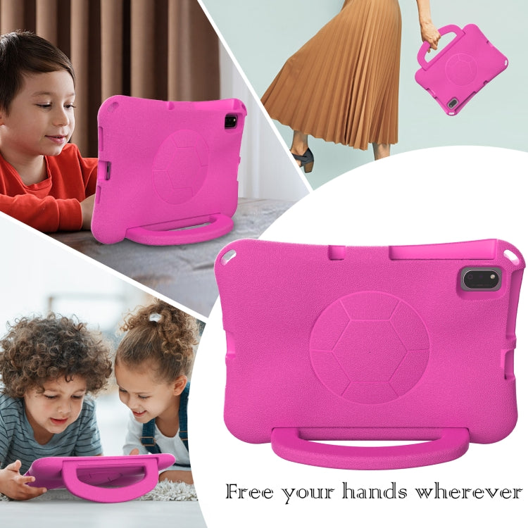 For Honor Pad V7 10.4 2024 Handle Football Shaped EVA Shockproof Tablet Case(Rose Red) - Honor by PMC TechLife | Online Shopping South Africa | PMC TechLife | Buy Now Pay Later Mobicred