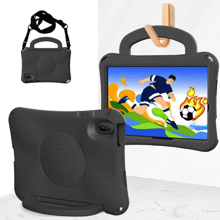 For Huawei MatePad SE 11 2024 Handle Football Shaped EVA Shockproof Tablet Case(Black) - Huawei by PMC TechLife | Online Shopping South Africa | PMC TechLife | Buy Now Pay Later Mobicred