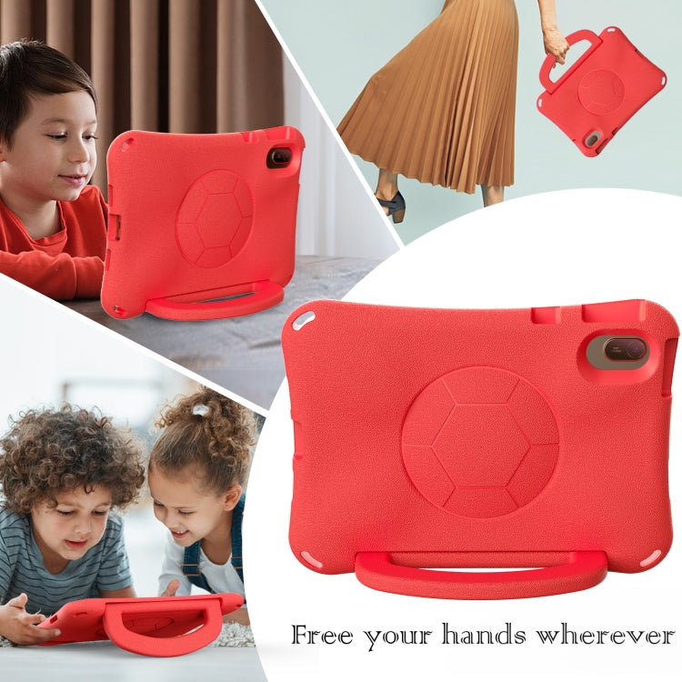 For Huawei MatePad SE 11 2024 Handle Football Shaped EVA Shockproof Tablet Case(Red) - Huawei by PMC TechLife | Online Shopping South Africa | PMC TechLife | Buy Now Pay Later Mobicred