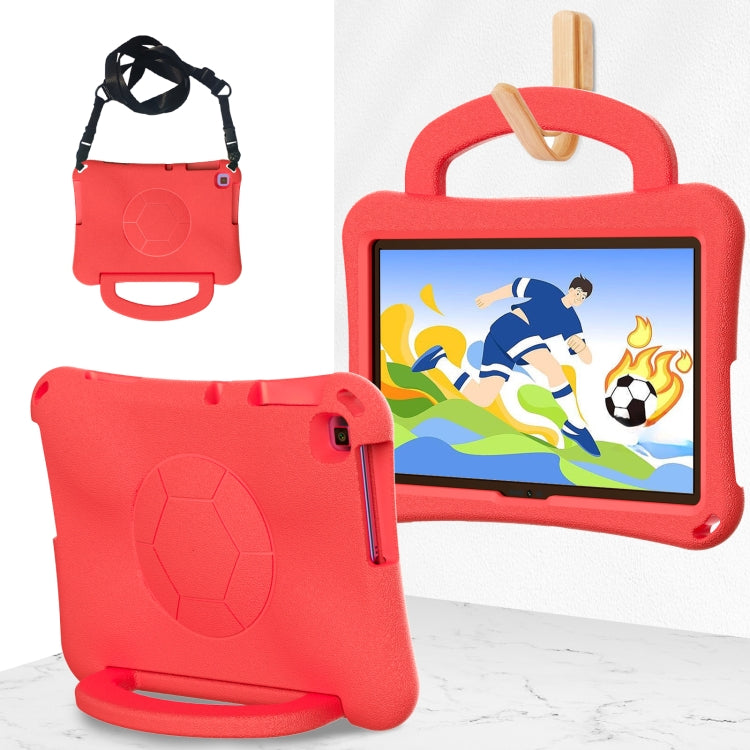 For Huawei MatePad SE 10.1 2022 Handle Football Shaped EVA Shockproof Tablet Case(Red) - Huawei by PMC TechLife | Online Shopping South Africa | PMC TechLife | Buy Now Pay Later Mobicred
