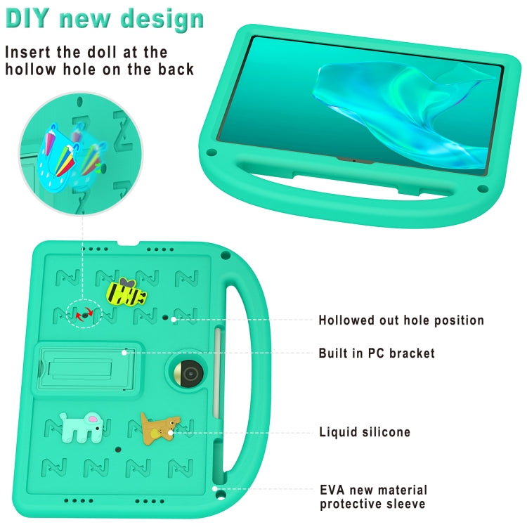 For Honor Pad 9 12.1 Cartoon Sparrow EVA Shockproof Tablet Case(Glacier Green) - Honor by PMC TechLife | Online Shopping South Africa | PMC TechLife | Buy Now Pay Later Mobicred