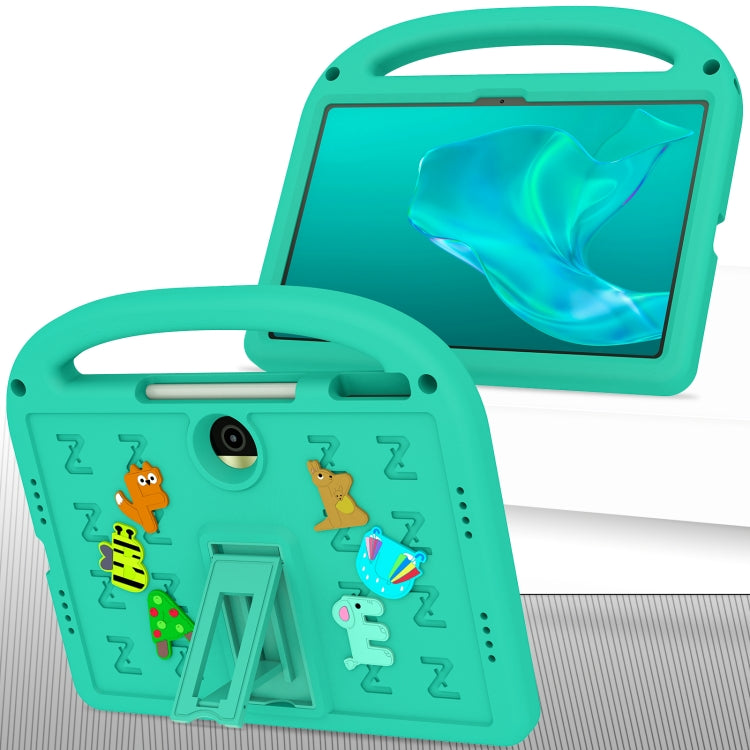 For Honor Pad 9 12.1 Cartoon Sparrow EVA Shockproof Tablet Case(Glacier Green) - Honor by PMC TechLife | Online Shopping South Africa | PMC TechLife | Buy Now Pay Later Mobicred