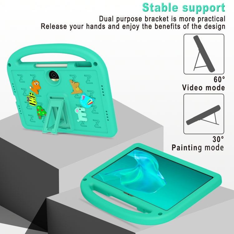 For Honor Pad 9 12.1 Cartoon Sparrow EVA Shockproof Tablet Case(Glacier Green) - Honor by PMC TechLife | Online Shopping South Africa | PMC TechLife | Buy Now Pay Later Mobicred