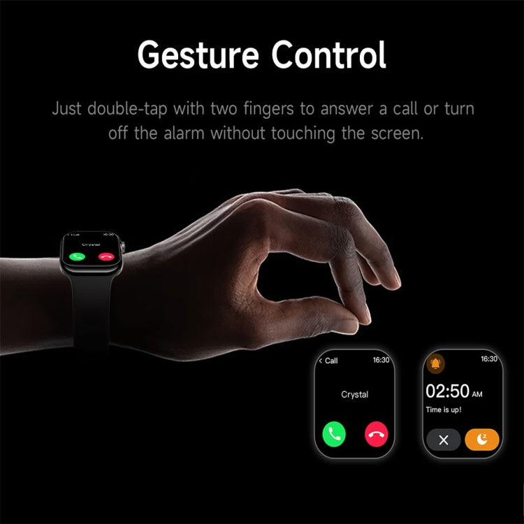 KL08 2.04 inch Color Screen Smart Watch Silicone Strap, Support Bluetooth Call(Black) - free shipping - PMC TechLife - Order now!