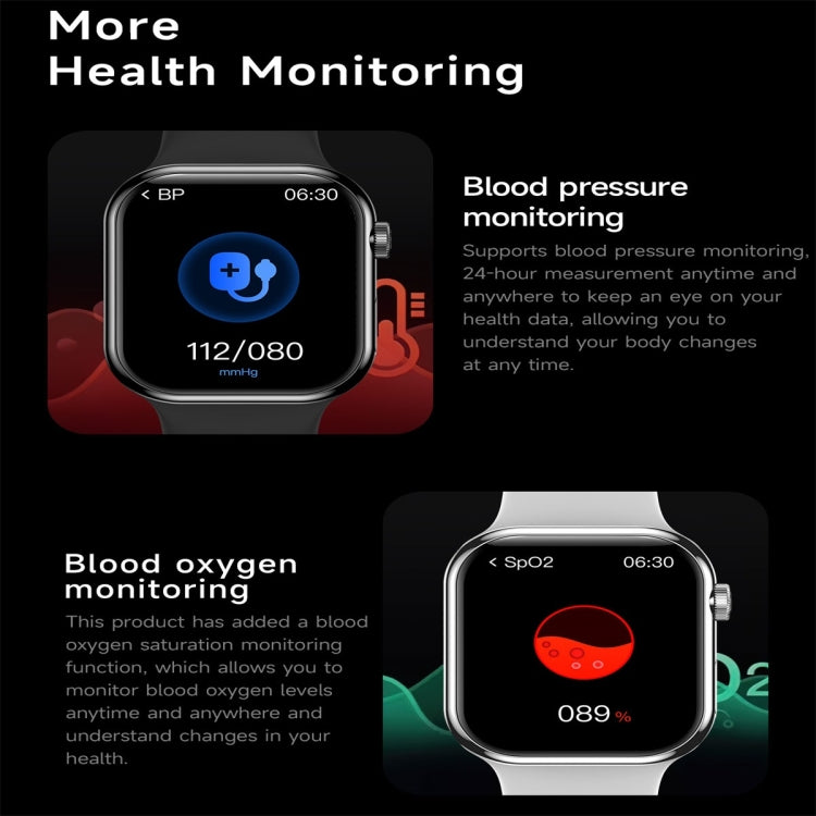 KL08 2.04 inch Color Screen Smart Watch Silicone Strap, Support Bluetooth Call(Black) - free shipping - PMC TechLife - Order now!