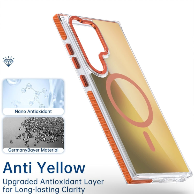 For Samsung Galaxy S25+ 5G Dual-Color Gradient Discolor MagSafe Phone Case(White) - Galaxy S25+ 5G Cases by PMC Jewellery | Online Shopping South Africa | PMC Jewellery | Buy Now Pay Later Mobicred