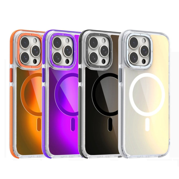 For iPhone 16e Dual-Color Gradient Discolor MagSafe Phone Case(Black) - iPhone 16e Cases by PMC TechLife | Online Shopping South Africa | PMC TechLife | Buy Now Pay Later Mobicred