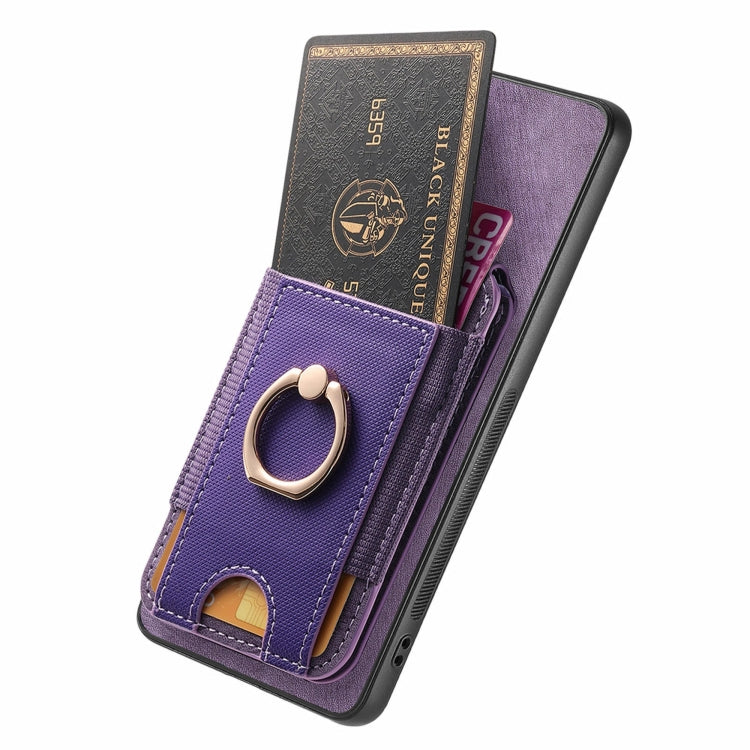 For Honor Magic7 Pro Retro Splitable Magnetic Stand Card Bag Leather Phone Case(Purple) - free shipping - PMC TechLife - Order now!