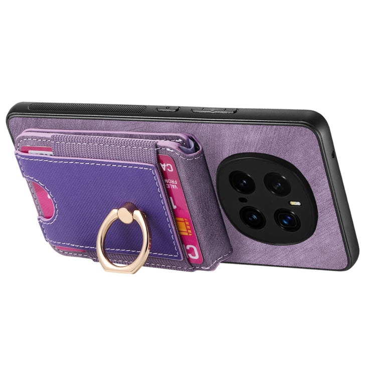 For Honor Magic7 Pro Retro Splitable Magnetic Stand Card Bag Leather Phone Case(Purple) - free shipping - PMC TechLife - Order now!