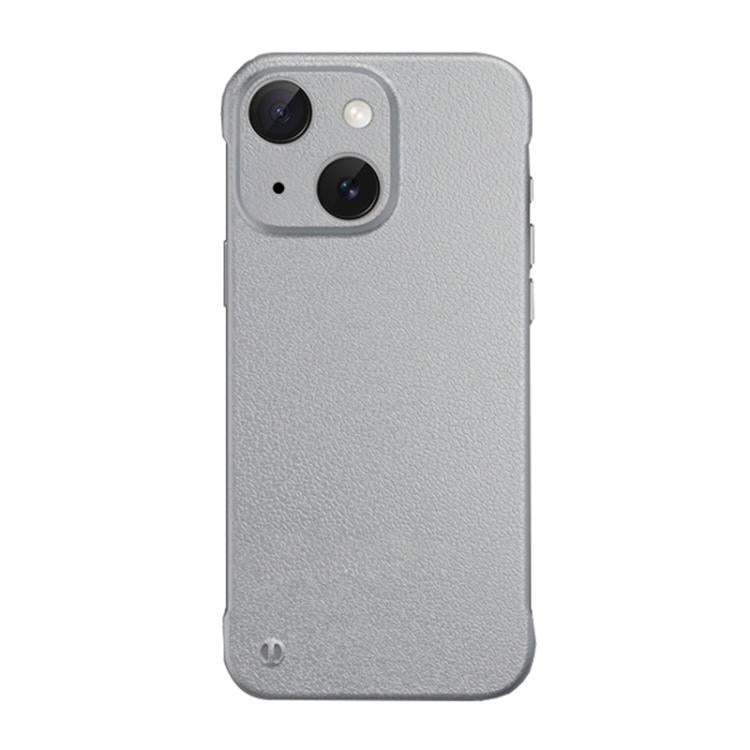 For iPhone 14 Plus Frameless Litchi Texture PC Phone Case(Titanium Silver) - iPhone 14 Plus Cases by PMc TechLife | Online Shopping South Africa | PMc TechLife | Buy Now Pay Later Mobicred