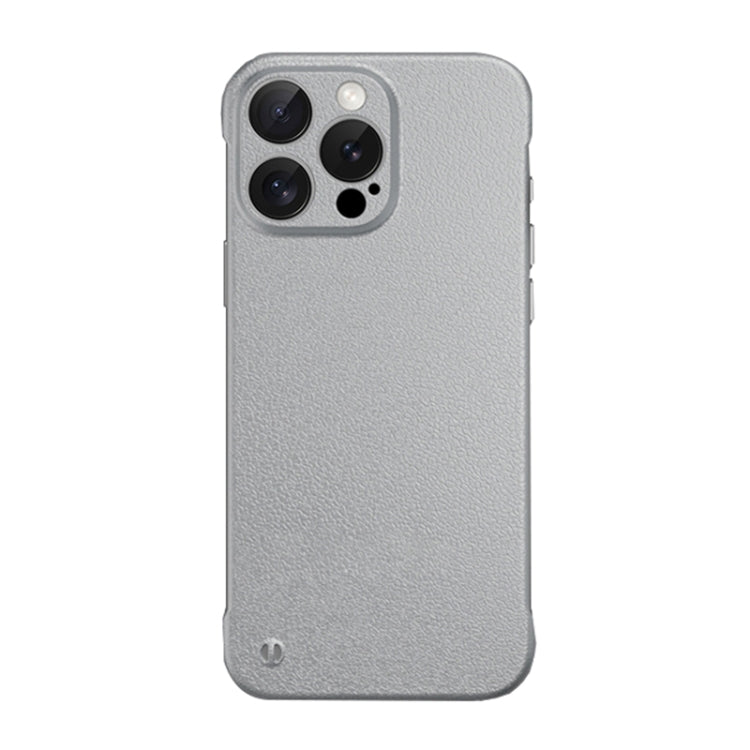 For iPhone 12 Pro Frameless Litchi Texture PC Phone Case(Titanium Silver) - free shipping - PMc TechLife - Order now!