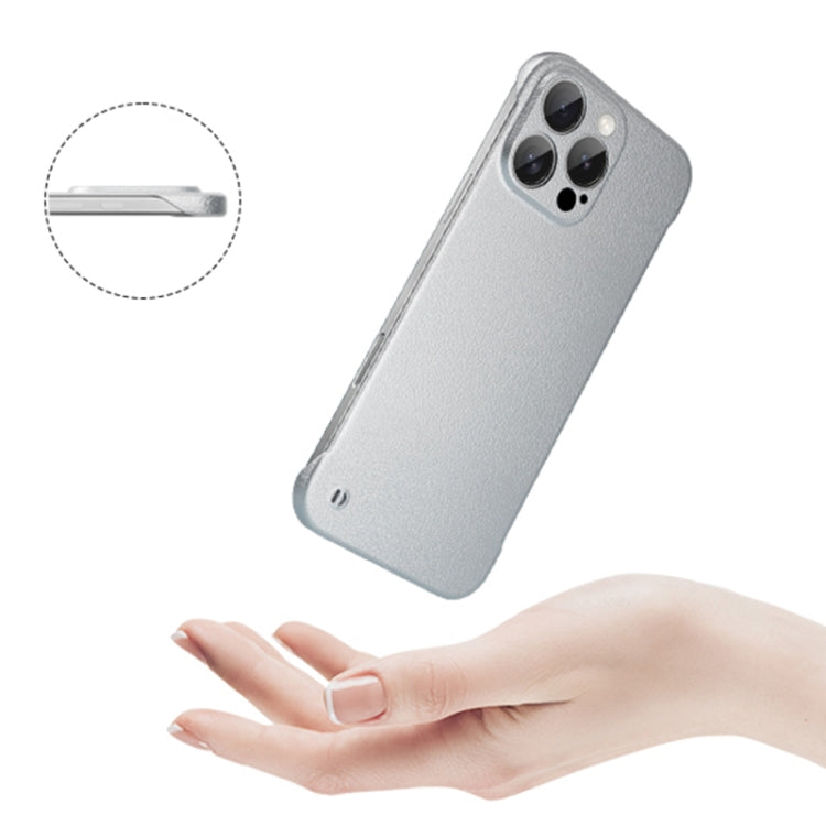 For iPhone 11 Pro Max Frameless Litchi Texture PC Phone Case(Graphite Black) - iPhone 11 Pro Max Cases by PMc TechLife | Online Shopping South Africa | PMc TechLife | Buy Now Pay Later Mobicred