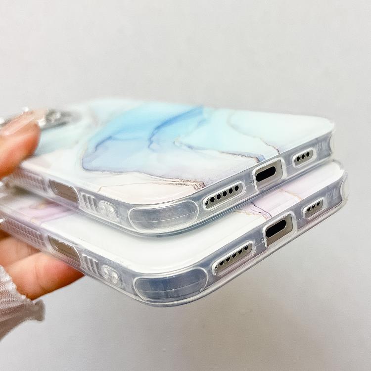 For iPhone 16e Electroplated Marble Texture Phone Case(Light Purple M6) - iPhone 16e Cases by PMC TechLife | Online Shopping South Africa | PMC TechLife | Buy Now Pay Later Mobicred