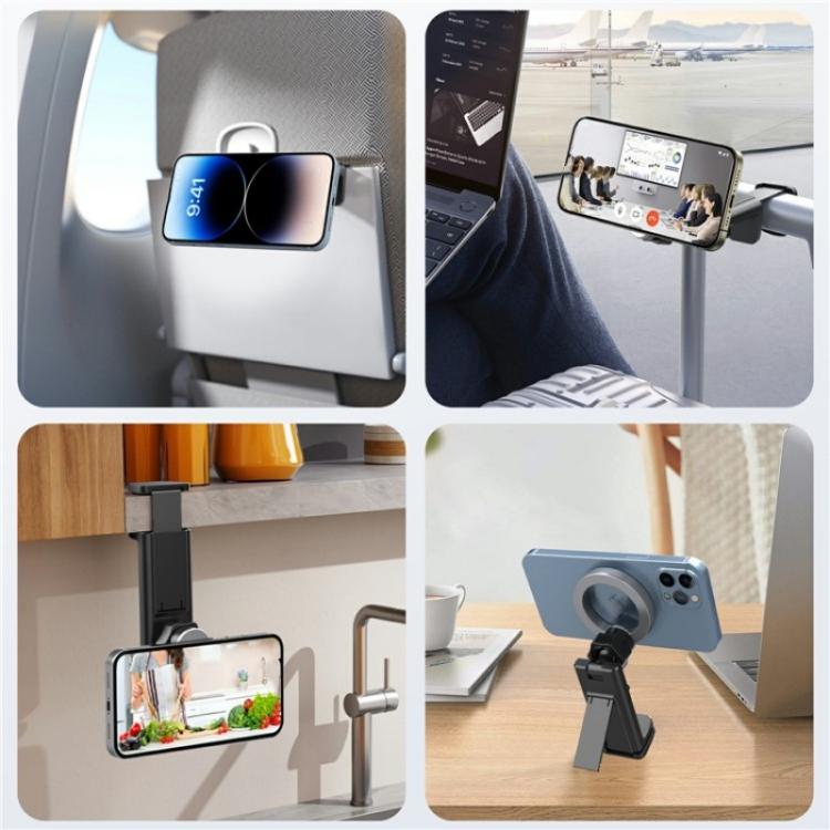 LX-01 360 Degree Rotating Car Phone Holder Compatible with MagSafe Travel Foldable Bracket - Universal Car Holders by PMc TechLife | Online Shopping South Africa | PMc TechLife | Buy Now Pay Later Mobicred