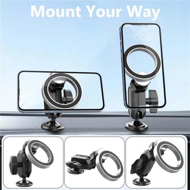 159A 360 Degree Rotation Adhesive Base Magnetic Car Dashboard Mount Phone Holder Bracket - Universal Car Holders by PMc TechLife | Online Shopping South Africa | PMc TechLife | Buy Now Pay Later Mobicred