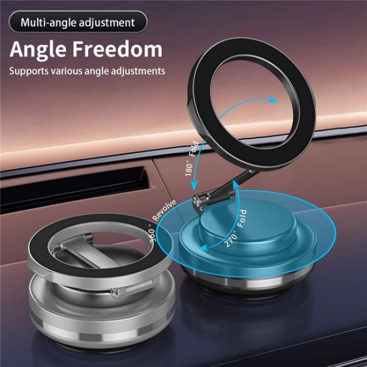 C7 Multifunctional Magnetic Phone Holder Rotatable Folding Auto Vacuum Suction Cup Phone Holder(Silver) - free shipping - PMc TechLife - Order now!