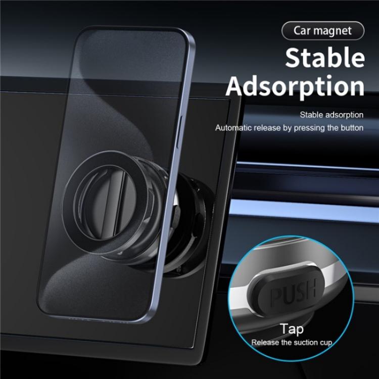 C7 Multifunctional Magnetic Phone Holder Rotatable Folding Auto Vacuum Suction Cup Phone Holder(Silver) - free shipping - PMc TechLife - Order now!