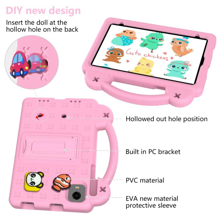 For Alldocube iPlay Mini 2 2024 Handle Kickstand Children EVA Shockproof Tablet Case(Pink) - CUBE by PMC TechLife | Online Shopping South Africa | PMC TechLife | Buy Now Pay Later Mobicred