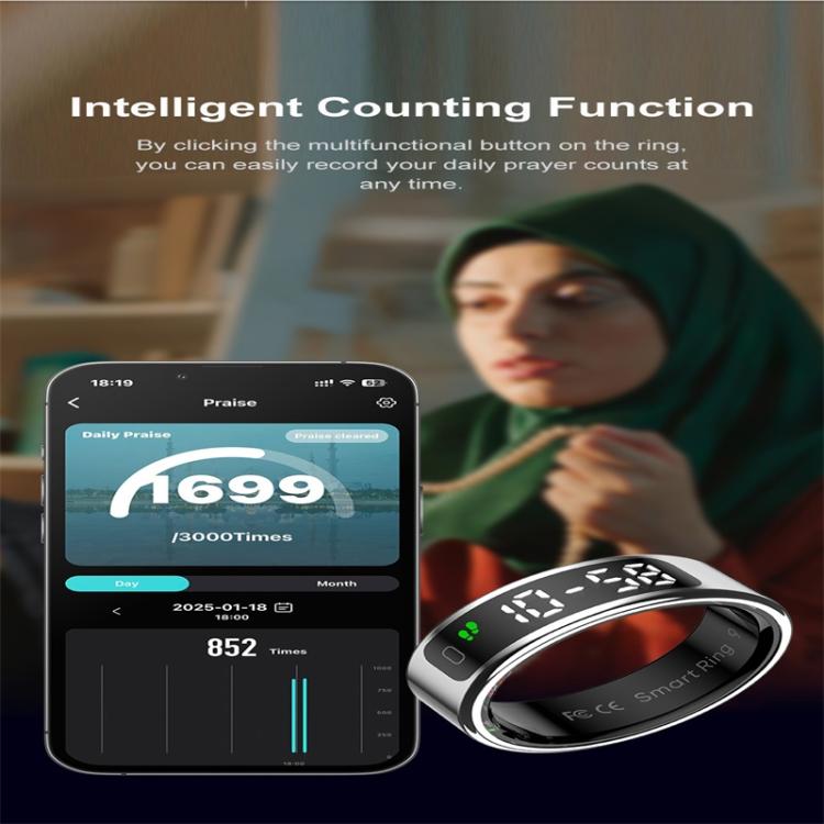 R11 SIZE 11 Smart Ring, Support Heart Rate / Blood Oxygen / Sleep / Multiple Sports Modes(Black) - free shipping - PMC TechLife - Order now!