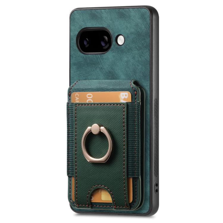 For Google Pixel 9a Retro Splitable Magnetic Stand Card Bag Leather Phone Case(Green) - Google Cases by PMC TechLife | Online Shopping South Africa | PMC TechLife | Buy Now Pay Later Mobicred