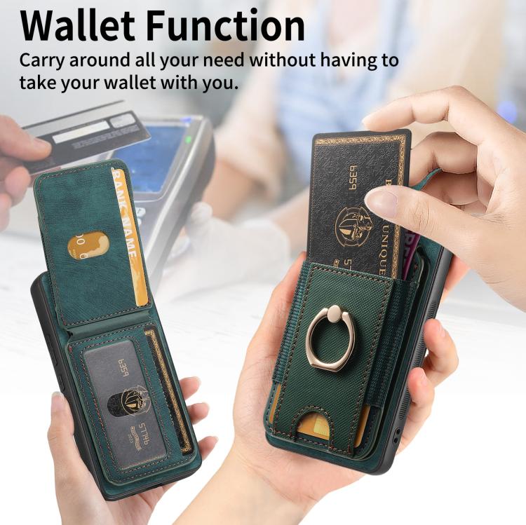 For Google Pixel 9a Retro Splitable Magnetic Stand Card Bag Leather Phone Case(Green) - Google Cases by PMC TechLife | Online Shopping South Africa | PMC TechLife | Buy Now Pay Later Mobicred
