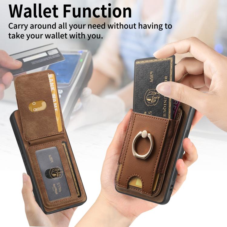 For Google Pixel 9a Retro Splitable Magnetic Stand Card Bag Leather Phone Case(Brown) - Google Cases by PMC TechLife | Online Shopping South Africa | PMC TechLife | Buy Now Pay Later Mobicred