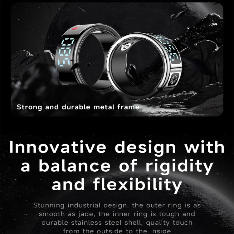 SR08 SIZE 12 Smart Ring, Support Hand Gestures Control / Health Monitoring / Multiple Sports Modes(Gold) - free shipping - PMc TechLife - Order now!