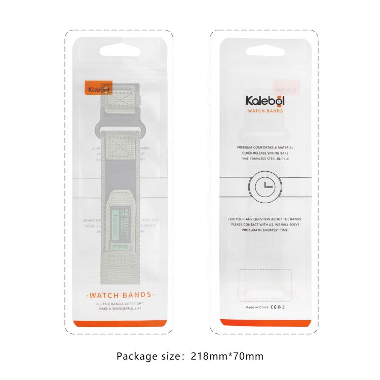 For Apple Watch 42mm / 41mm / 40mm / 38mm Kalebol Hook and Tri-Loop Nylon Watch Band(Silver) - free shipping - PMc TechLife - Order now!