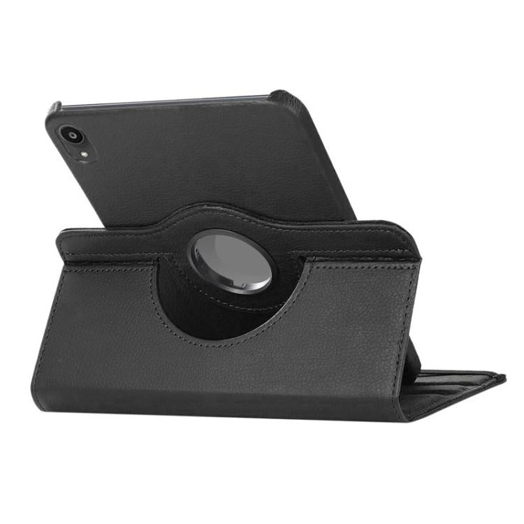 For iPad mini 2024 / mini 6 ENKAY 360 Degree Rotation Litchi Leather Smart Tablet Case(Black) - free shipping - PMc TechLife - Order now!