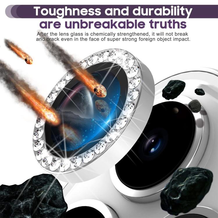 For iPhone 16e Kalebol Individual Camera Lens Diamond Ring Protector(Silver) - free shipping - PMc TechLife - Order now!