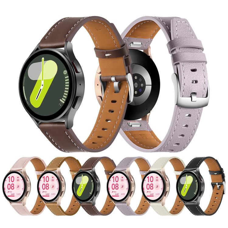18mm Push Button Silver Steel Buckle Genuine Leather Watch Band(Black) - free shipping - PMC TechLife - Order now!