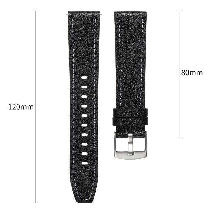 18mm Push Button Silver Steel Buckle Genuine Leather Watch Band(Light Pink) - free shipping - PMC TechLife - Order now!