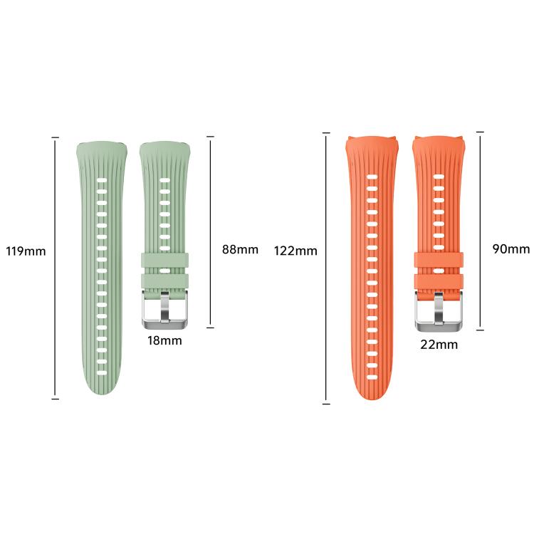 For Huawei Watch 5 42mm Vertical Silicone Watch Band(Light Green) - free shipping - PMC TechLife - Order now!