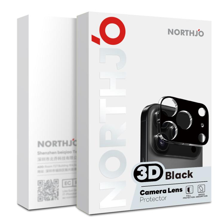 For iPhone 17 2pcs NORTHJO Camera Lens Protector 3D HD Tempered Glass Film(Black) - iPhone 17 Tempered Glass by NORTHJO | Online Shopping South Africa | PMC TechLife | Buy Now Pay Later Mobicred