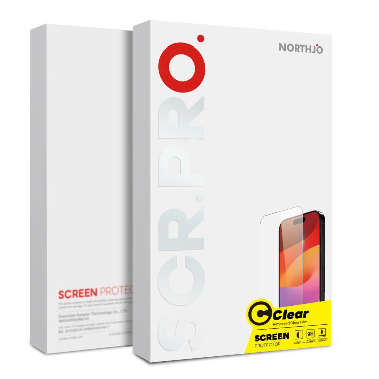 For iPhone 17 2pcs NORTHJO A++ 0.3mm 2.5D Screen Tempered Glass Film(Clear) - iPhone 17 Tempered Glass by NORTHJO | Online Shopping South Africa | PMC TechLife | Buy Now Pay Later Mobicred